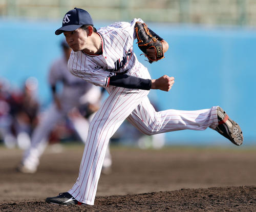 ヤクルト市川悠太（2020年2月19日撮影）