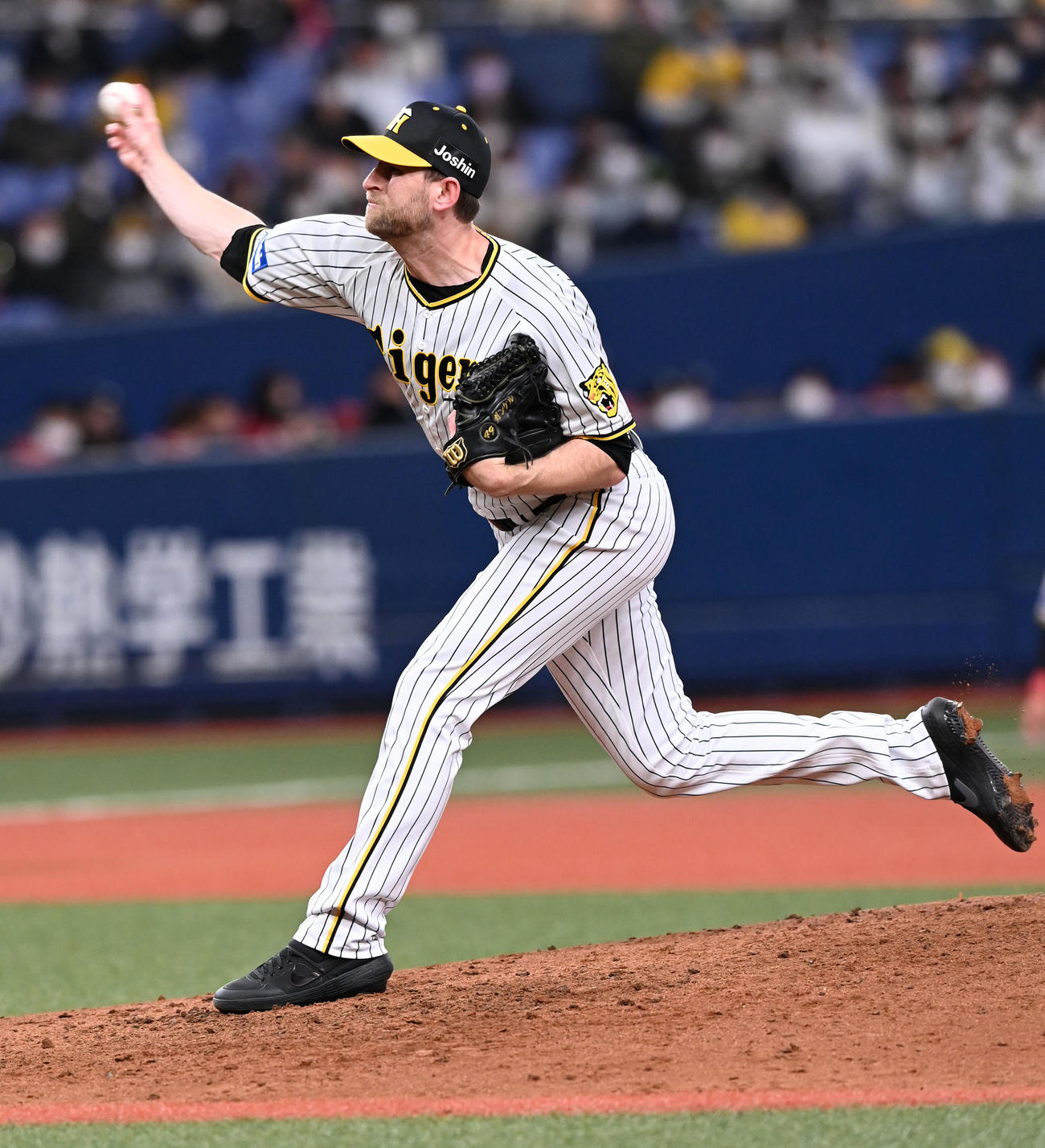 阪神対オリックス　阪神2番手のガンケル（撮影・前岡正明）