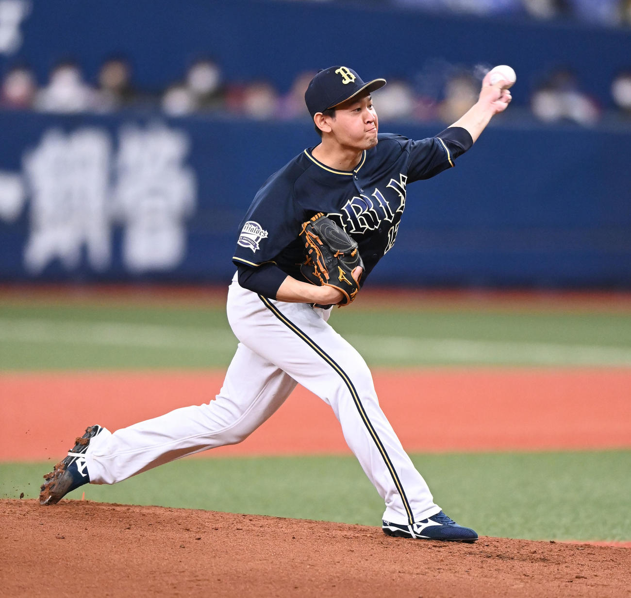 阪神対オリックス　オリックス先発の宮城（撮影・前岡正明）