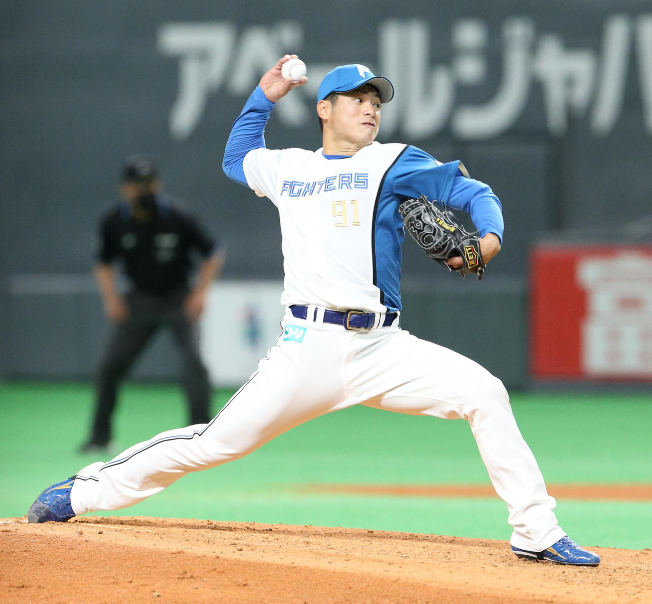 日本ハム対DeNA　日本ハム4番手の古川侑（撮影・佐藤翔太）