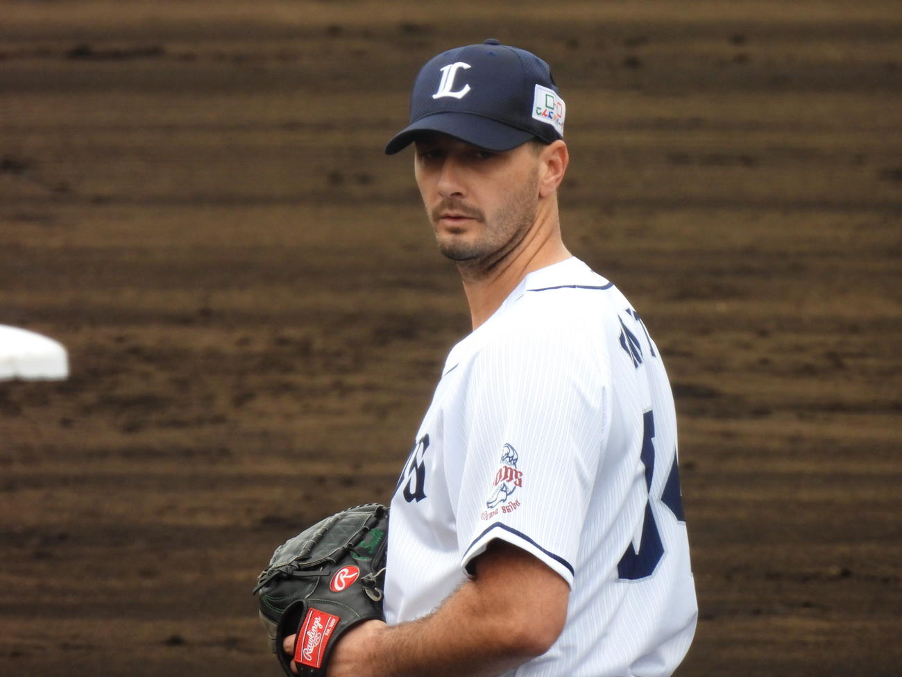 イースタン・リーグのロッテ戦で対外試合に初登板した西武スミス（球団提供）