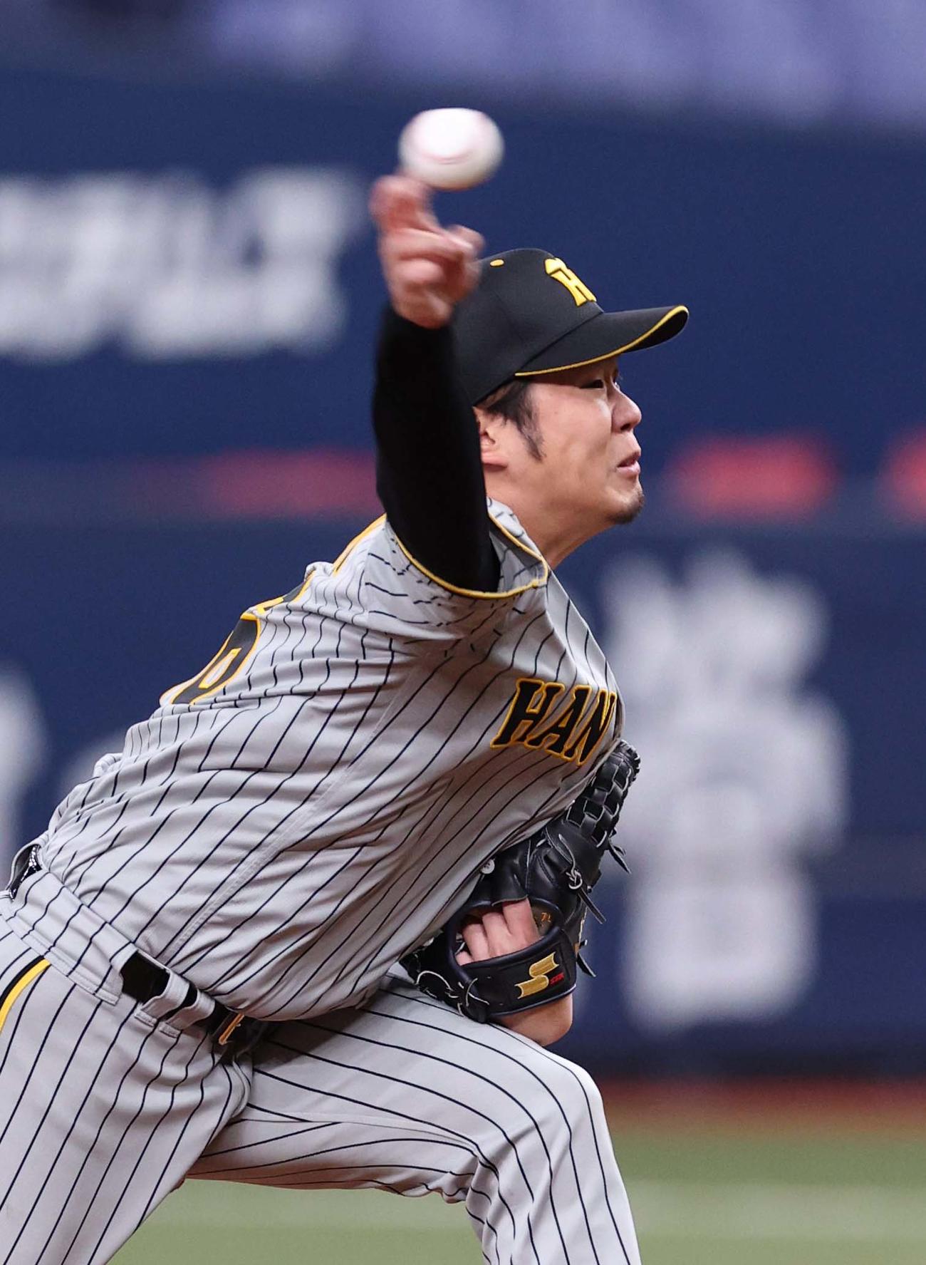 オリックス対阪神　オリックス打線を5回無失点に抑えた西勇（撮影・上田博志）