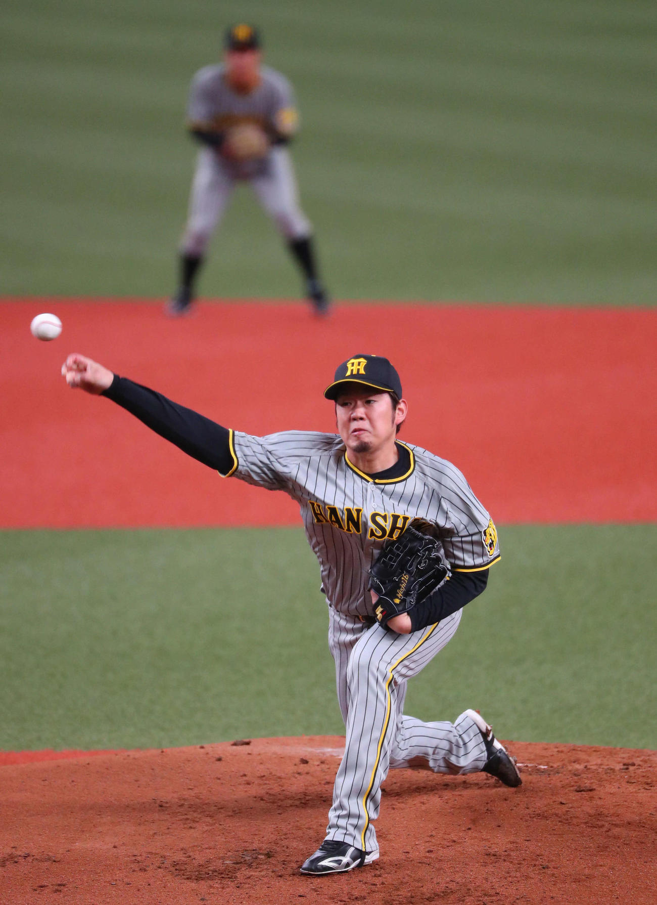 オリックス戦に先発した阪神西勇（撮影・宮崎幸一）