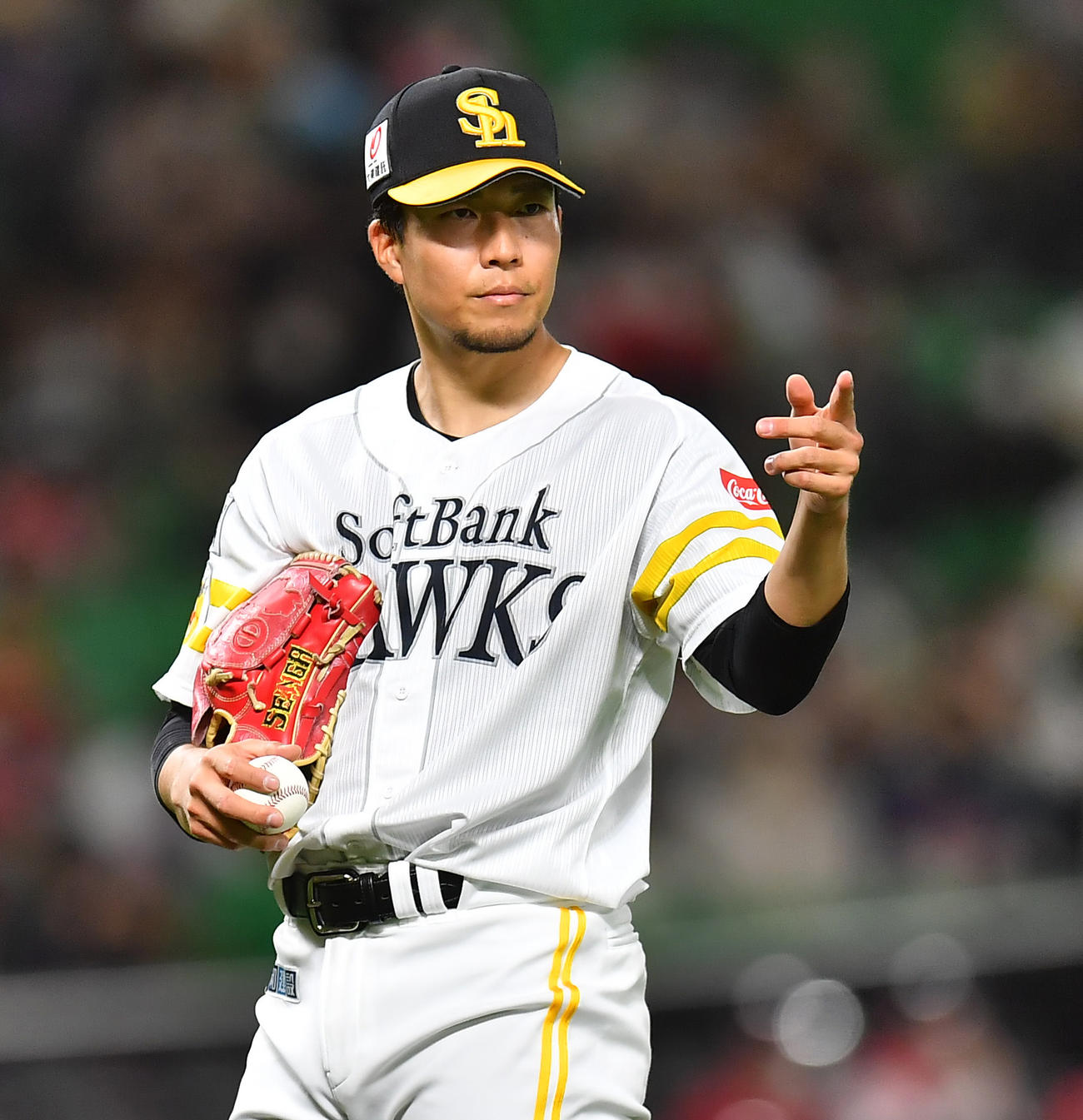 ソフトバンク千賀滉大（2022年3月18日撮影）