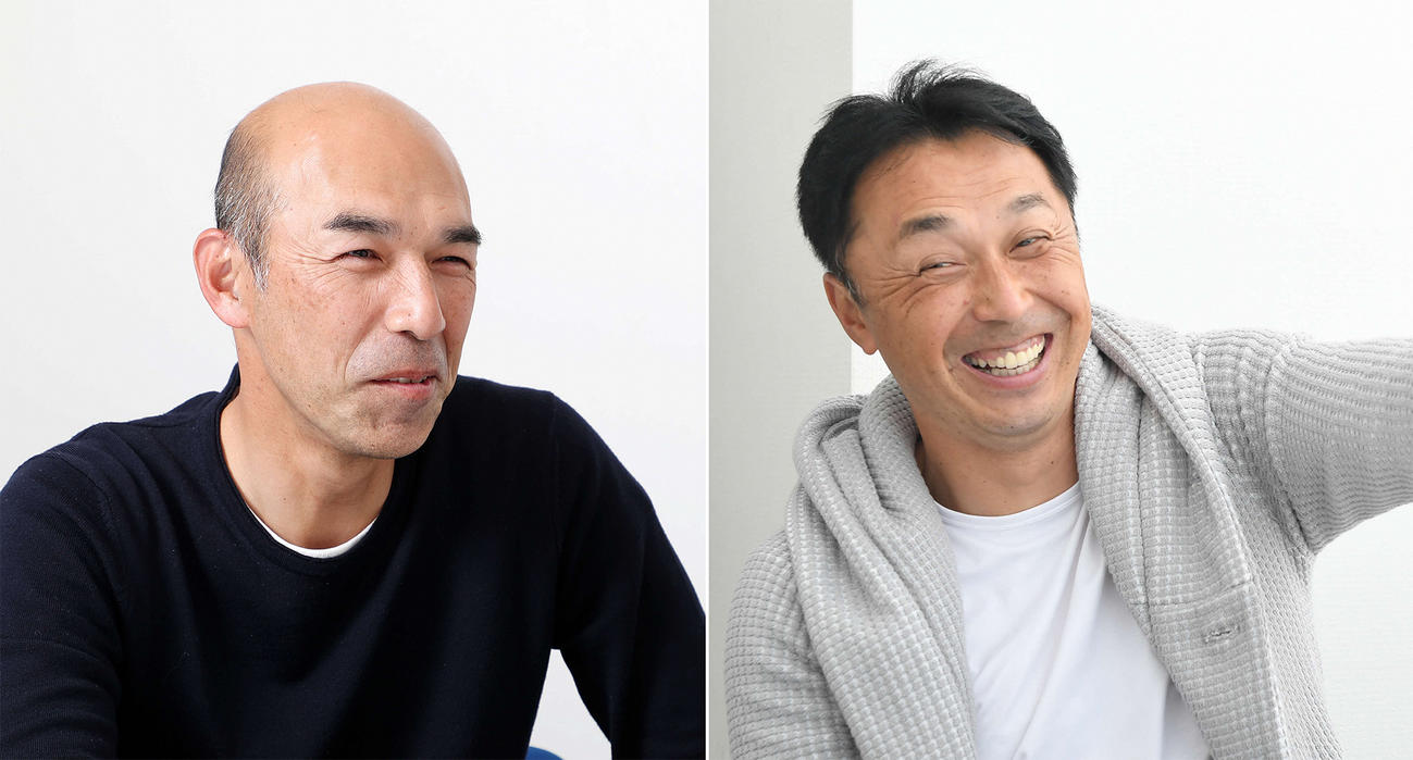 和田一浩氏（左）、宮本慎也氏