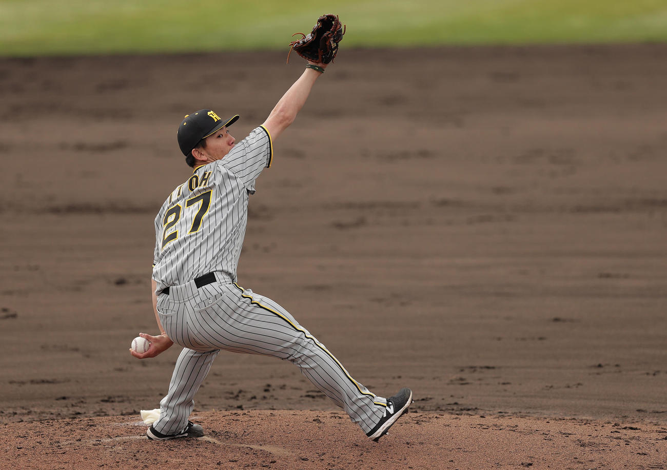 ウエスタン・リーグ　オリックス対阪神　先発し力投する阪神伊藤将（撮影・前田充）