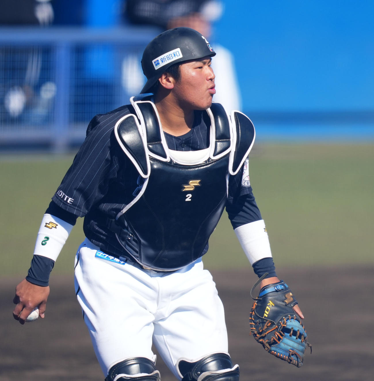ロッテ松川虎生（2022年2月26日撮影）