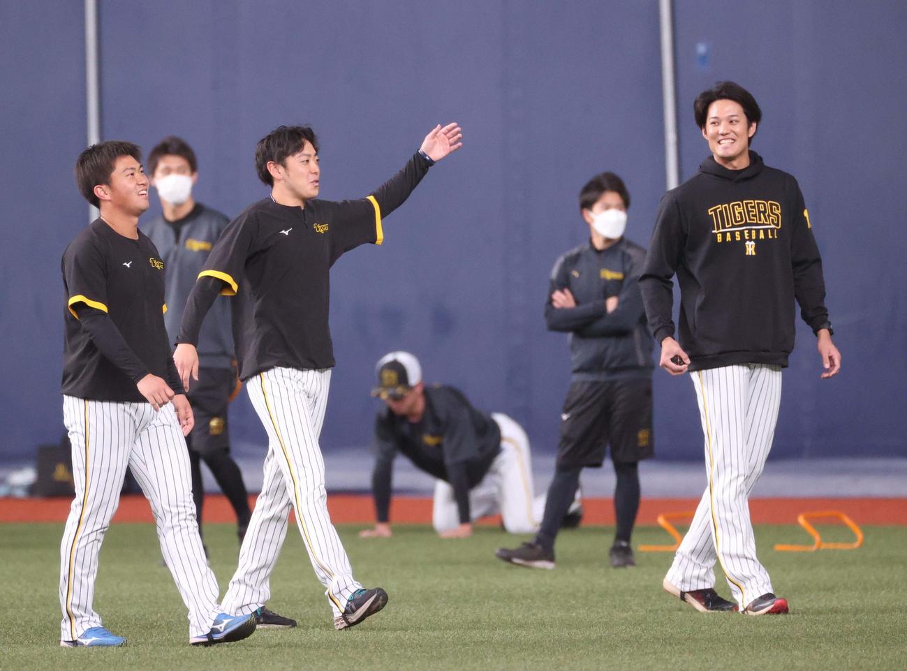 ヤクルト戦3連勝を狙う右から藤浪、小川、桐敷（撮影・上田博志）