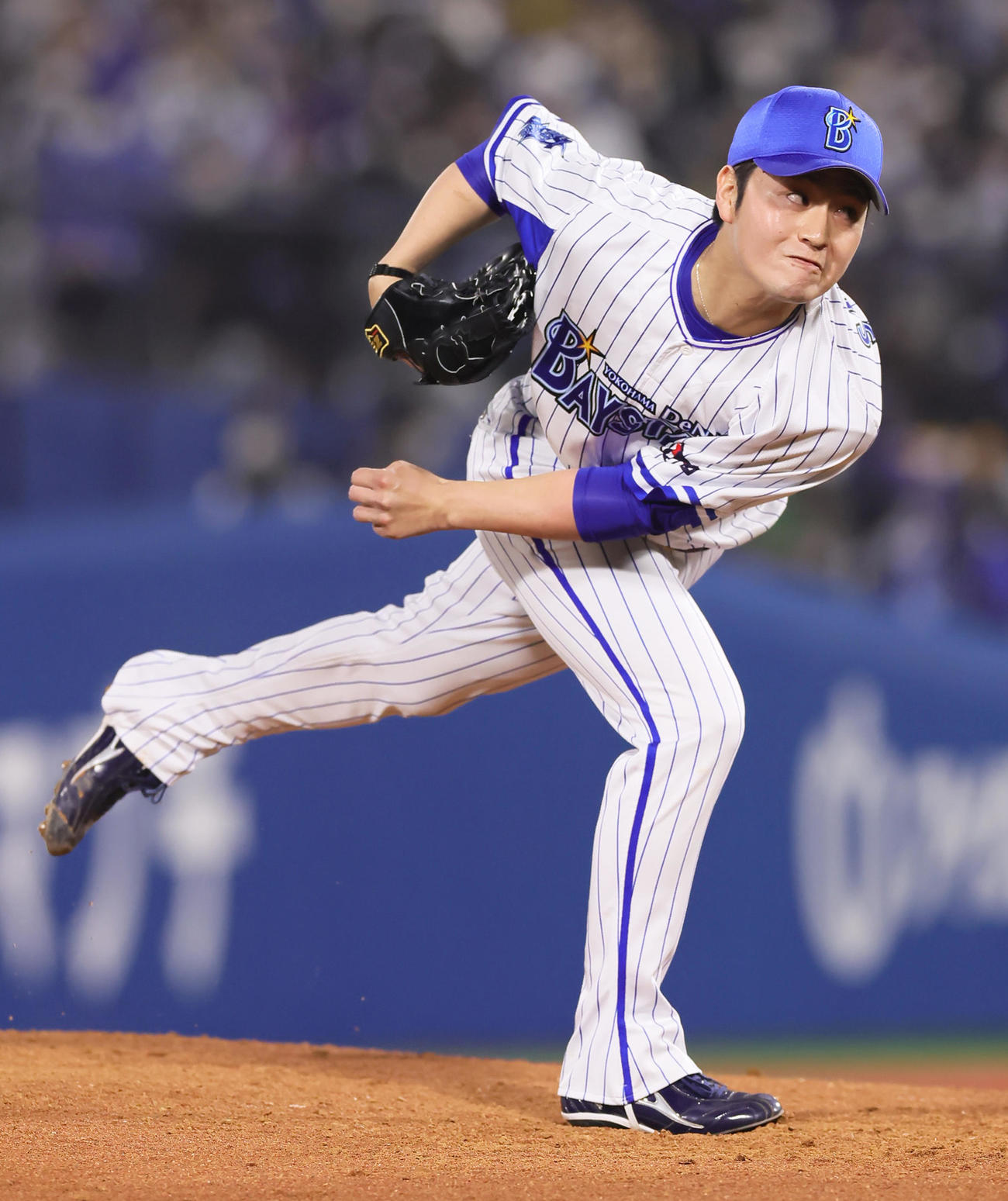 DeNA対広島　DeNA2番手の砂田（撮影・足立雅史）