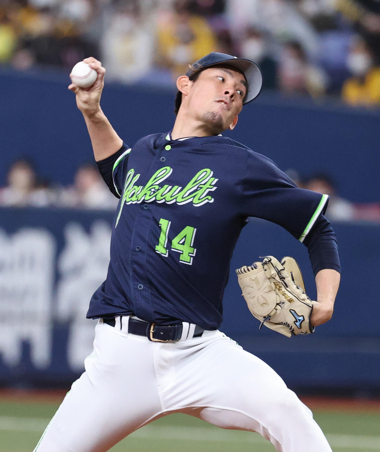 阪神対ヤクルト　ヤクルト先発の高梨（撮影・上山淳一）