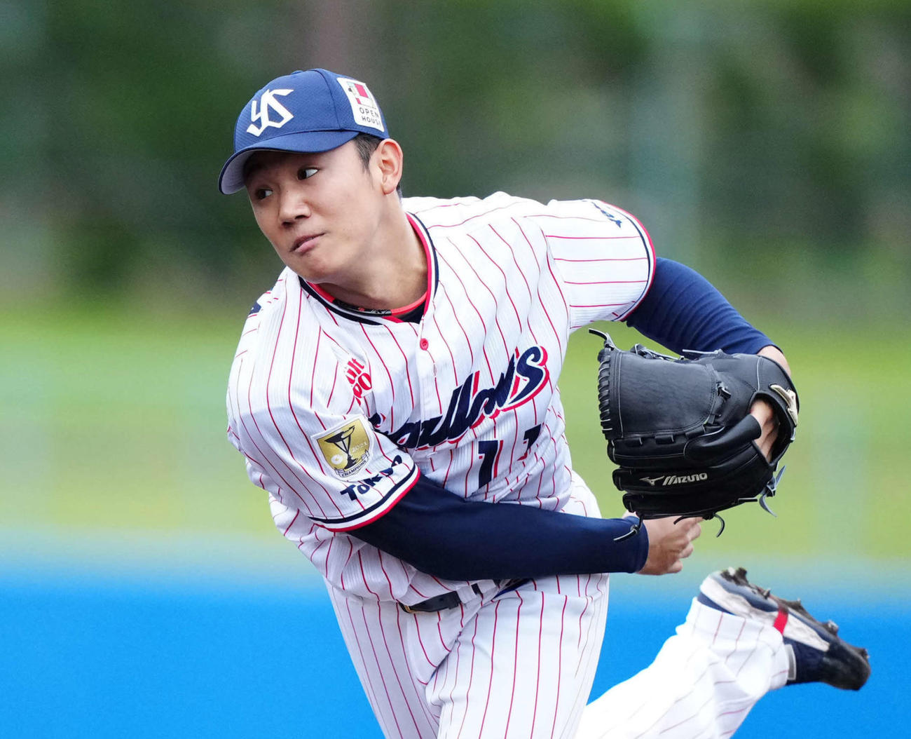 ヤクルト奥川恭伸（2022年2月20日撮影）