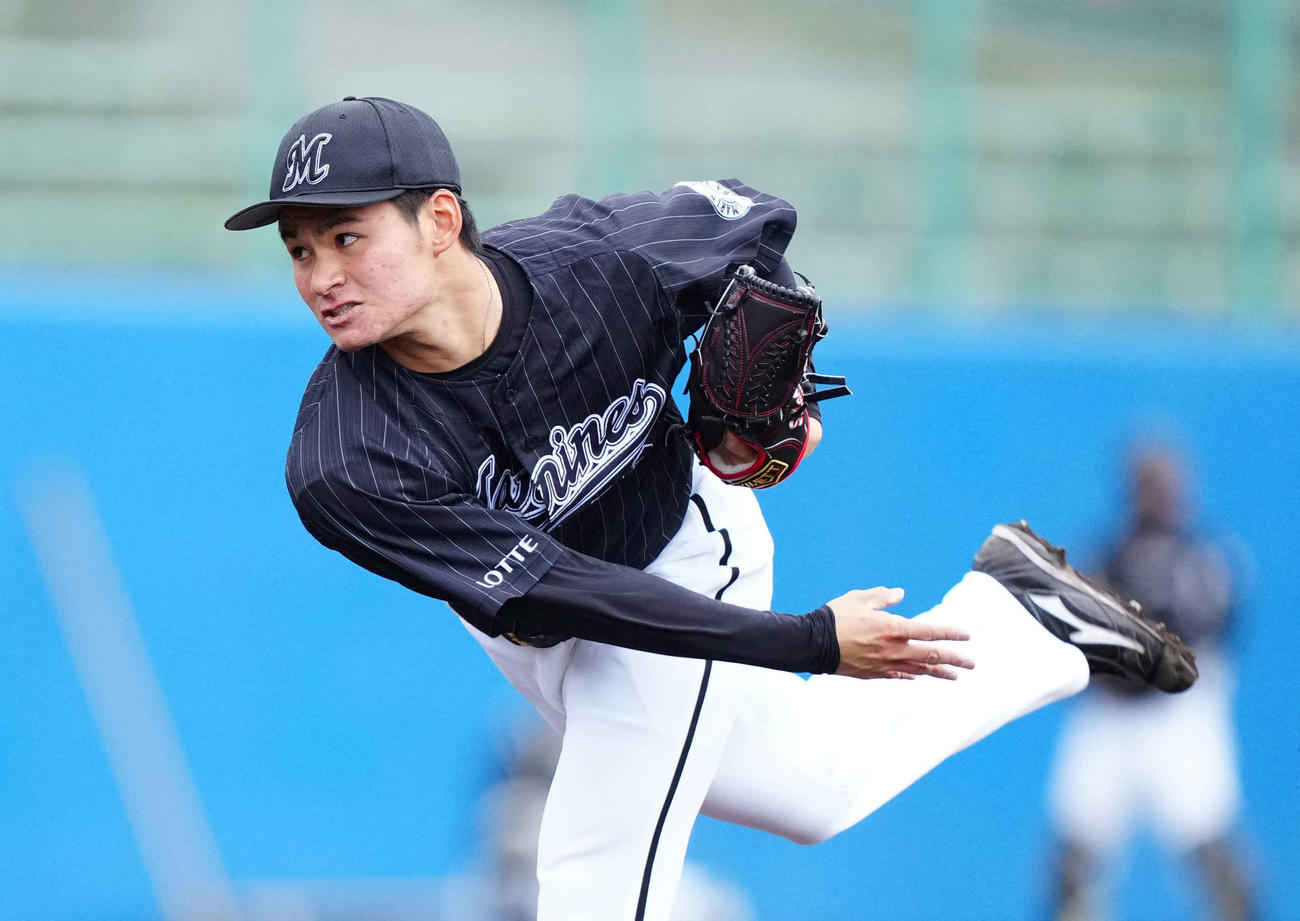 ロッテ中森俊介（2022年2月20日撮影）