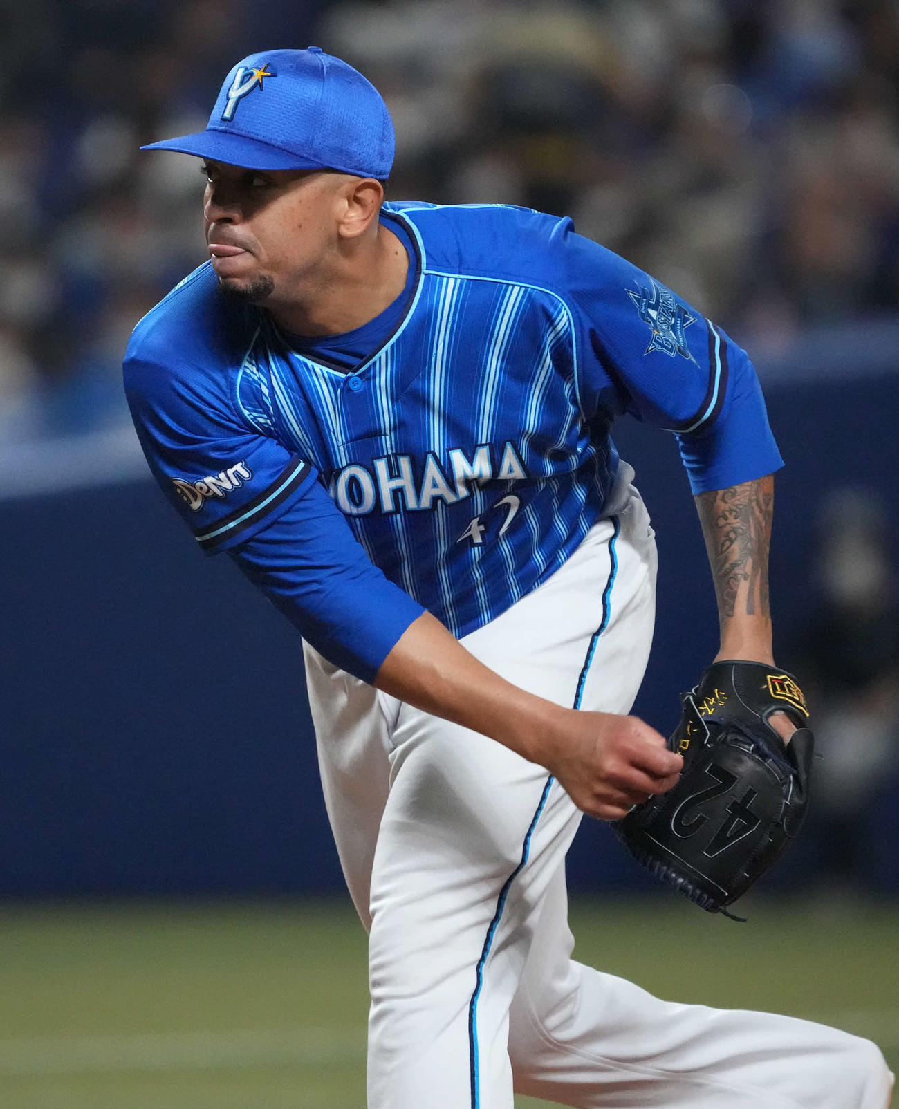 中日対DeNA DeNA先発のロメロ（撮影・森本幸一）