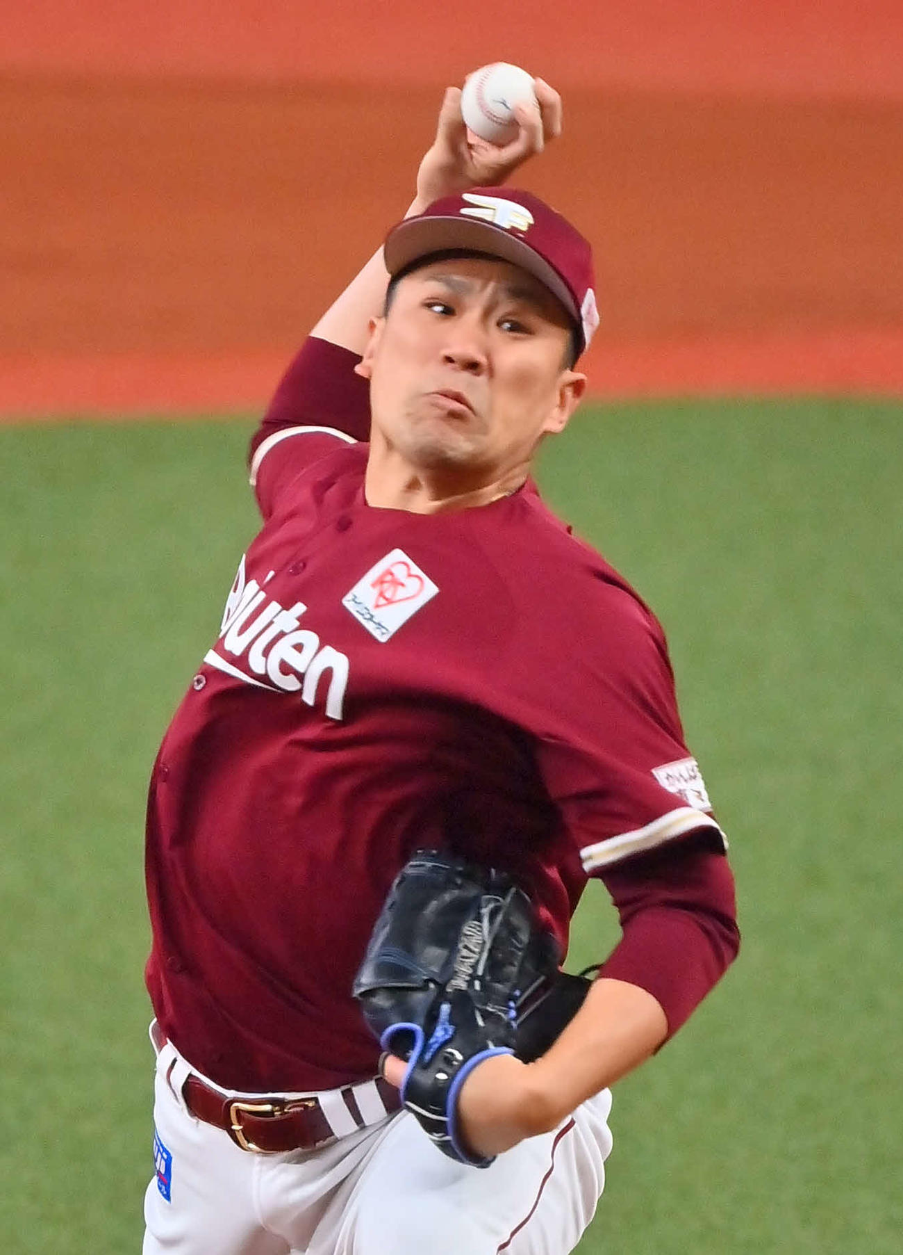 オリックス対楽天　先発する楽天田中将（撮影・和賀正仁）