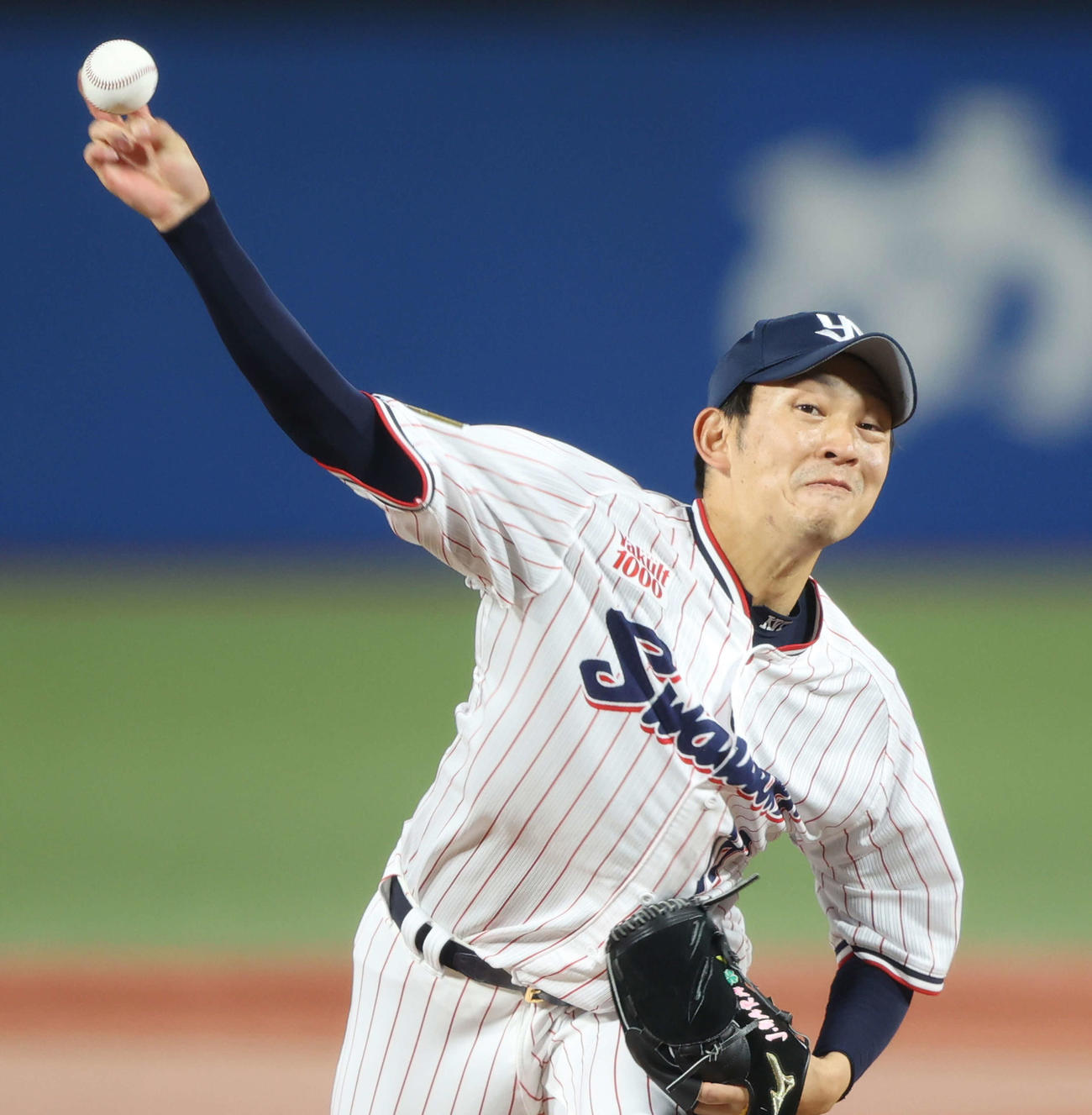ヤクルト対巨人　ヤクルト先発の原（撮影・河田真司）