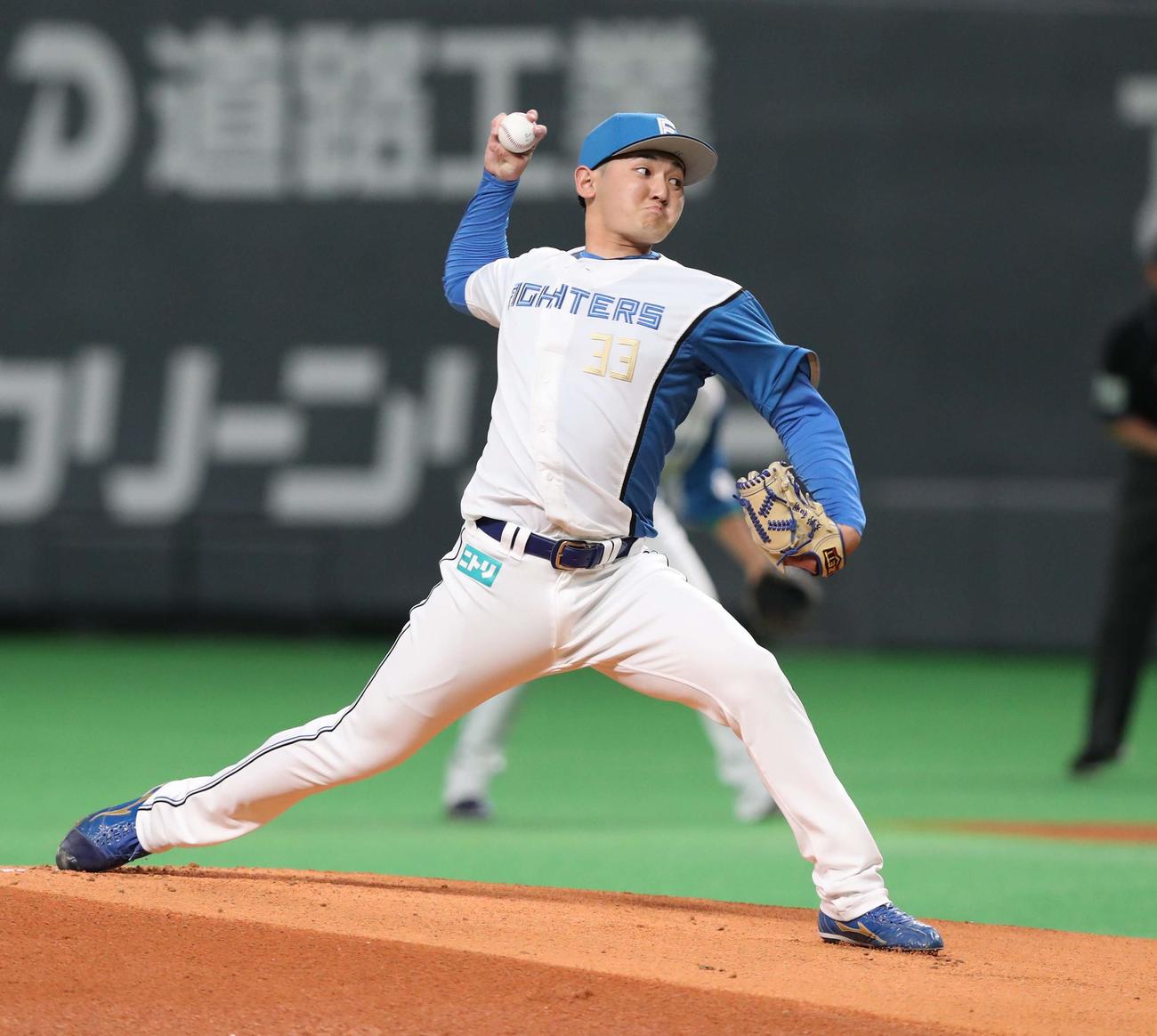 日本ハム対西武　日本ハム先発の立野（撮影・黒川智章）