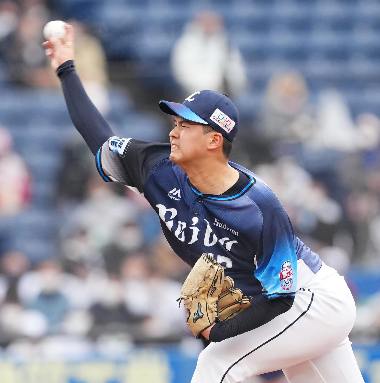 ロッテ対西武　西武先発の渡辺（撮影・菅敏）