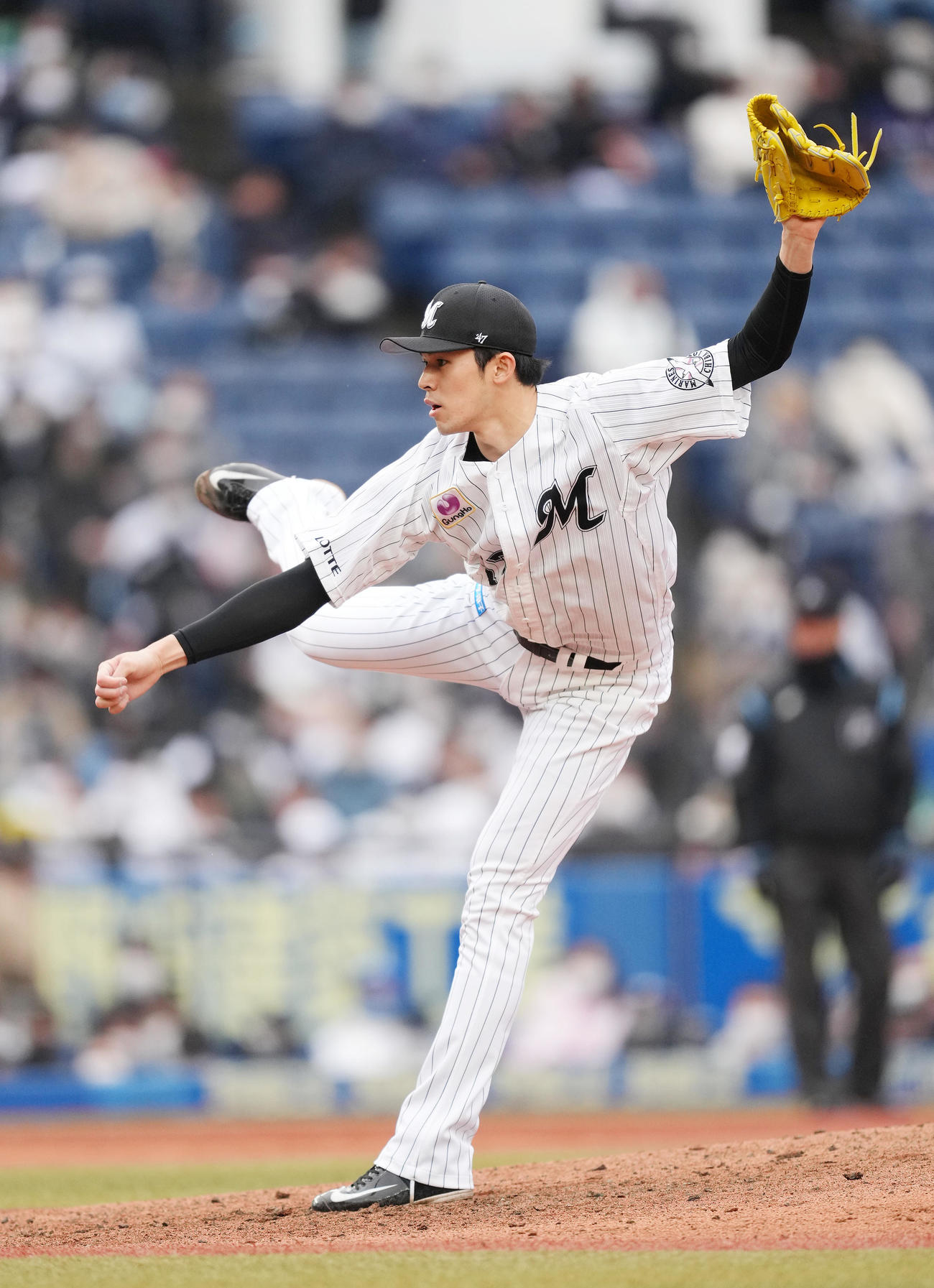 ロッテ対西武　ロッテ先発の佐々木朗（撮影・菅敏）