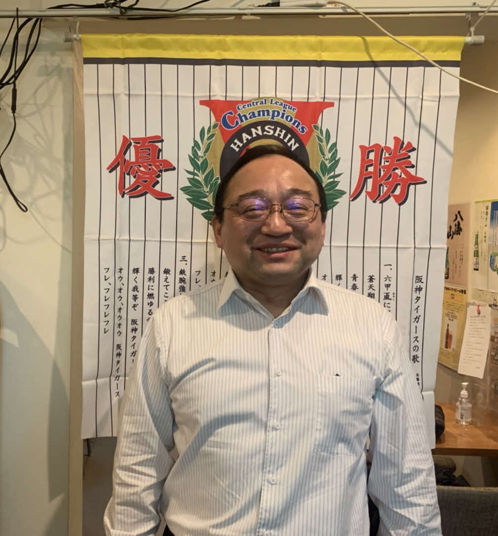 尼崎中央3丁目商店街振興組合の寺井利一理事長（撮影・中野椋）