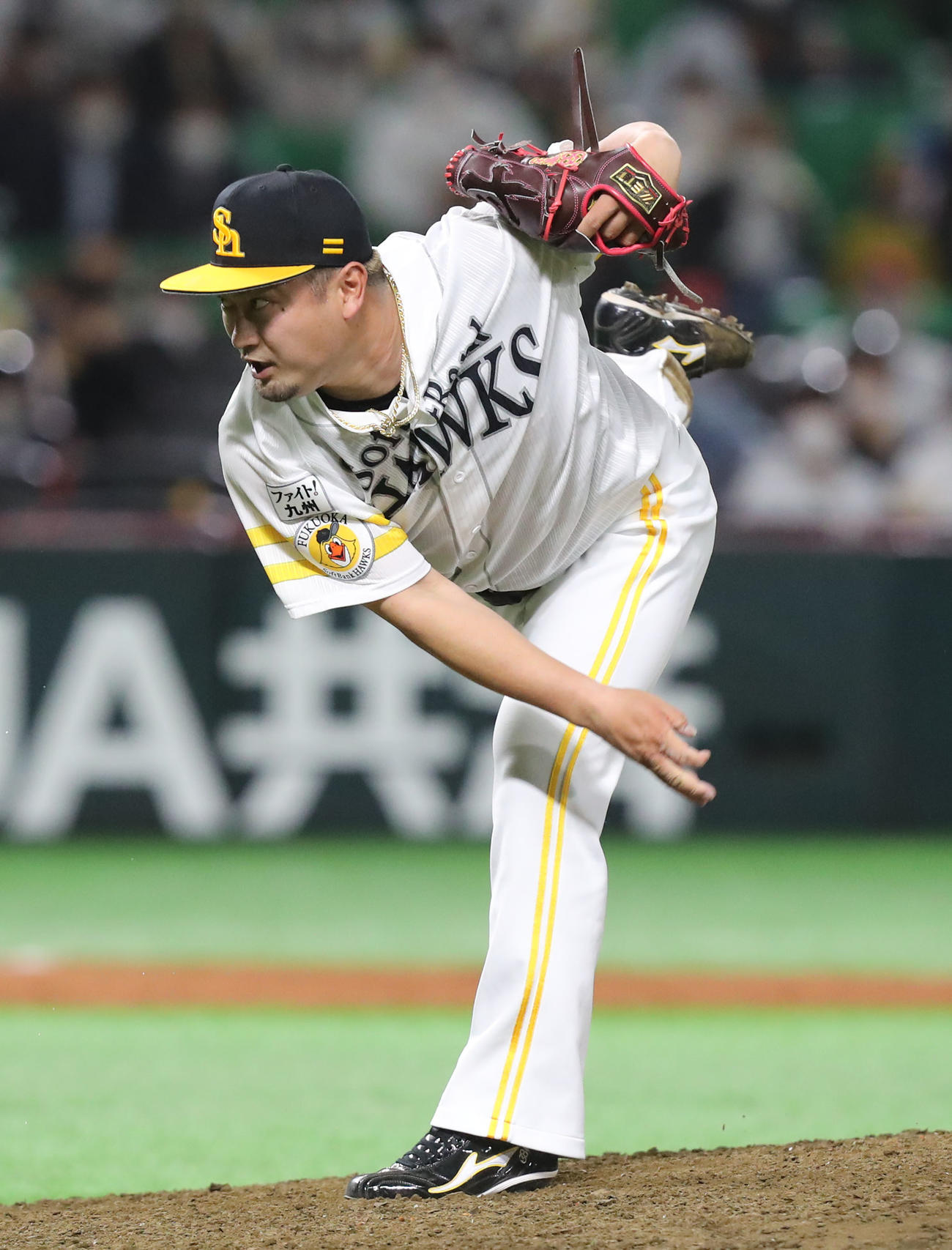 ソフトバンク対オリックス　9回表から登板した森（撮影・屋方直哉）