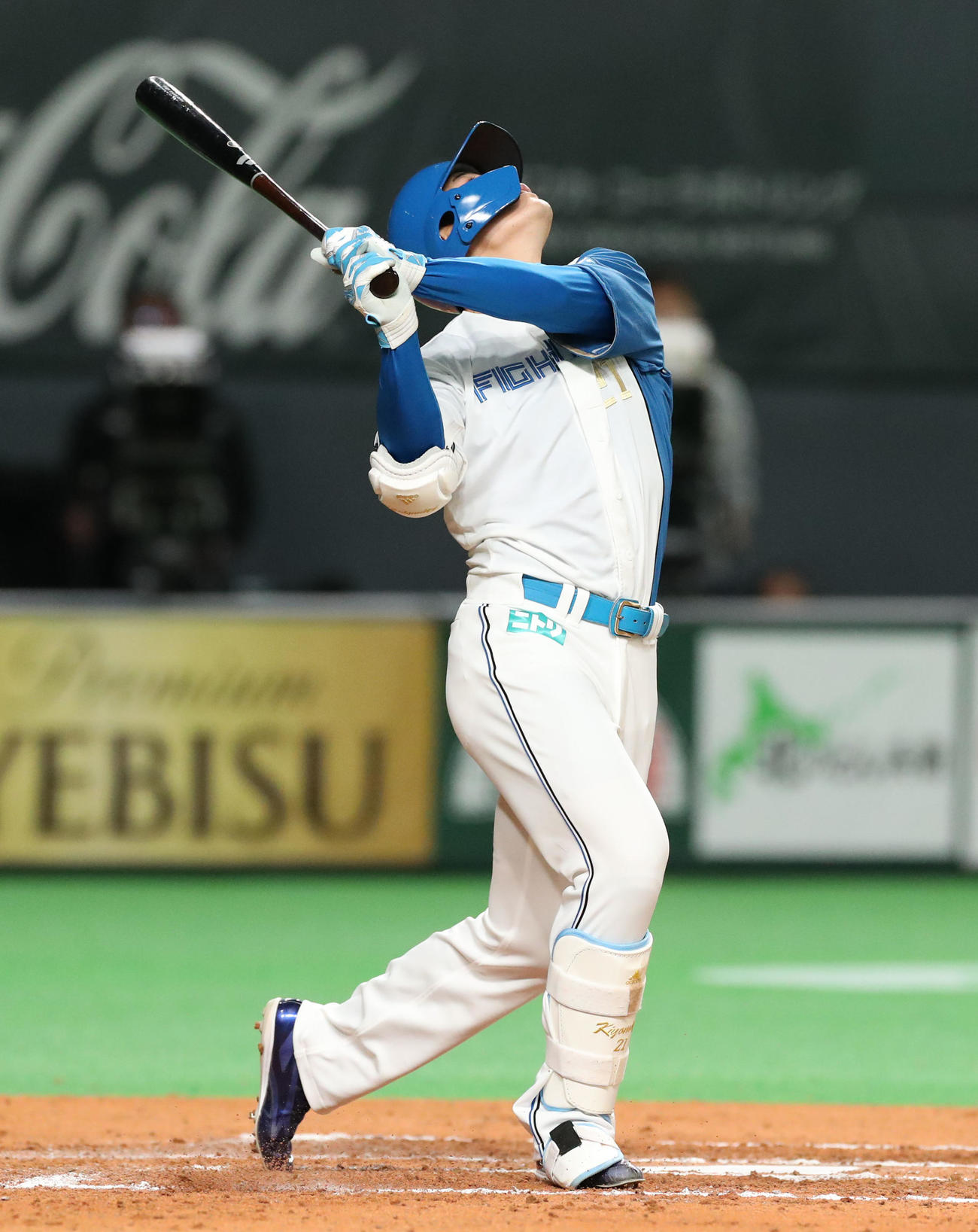 日本ハム対ロッテ　7回裏日本ハム1死満塁、清宮は捕邪飛に終わる（撮影・佐藤翔太）