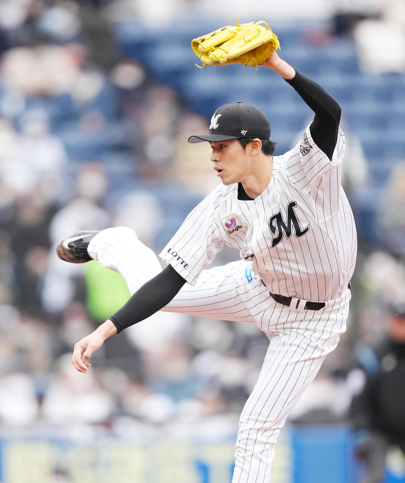 ロッテ佐々木朗希（2022年4月3日撮影）