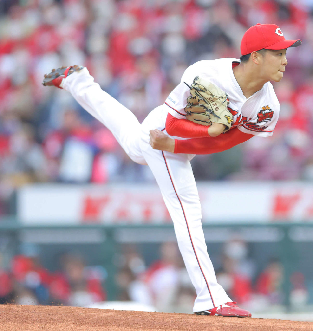 広島対巨人　広島先発の玉村（撮影・河田真司）