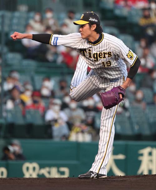 阪神対広島 阪神先発の藤浪(撮影・上田博志)