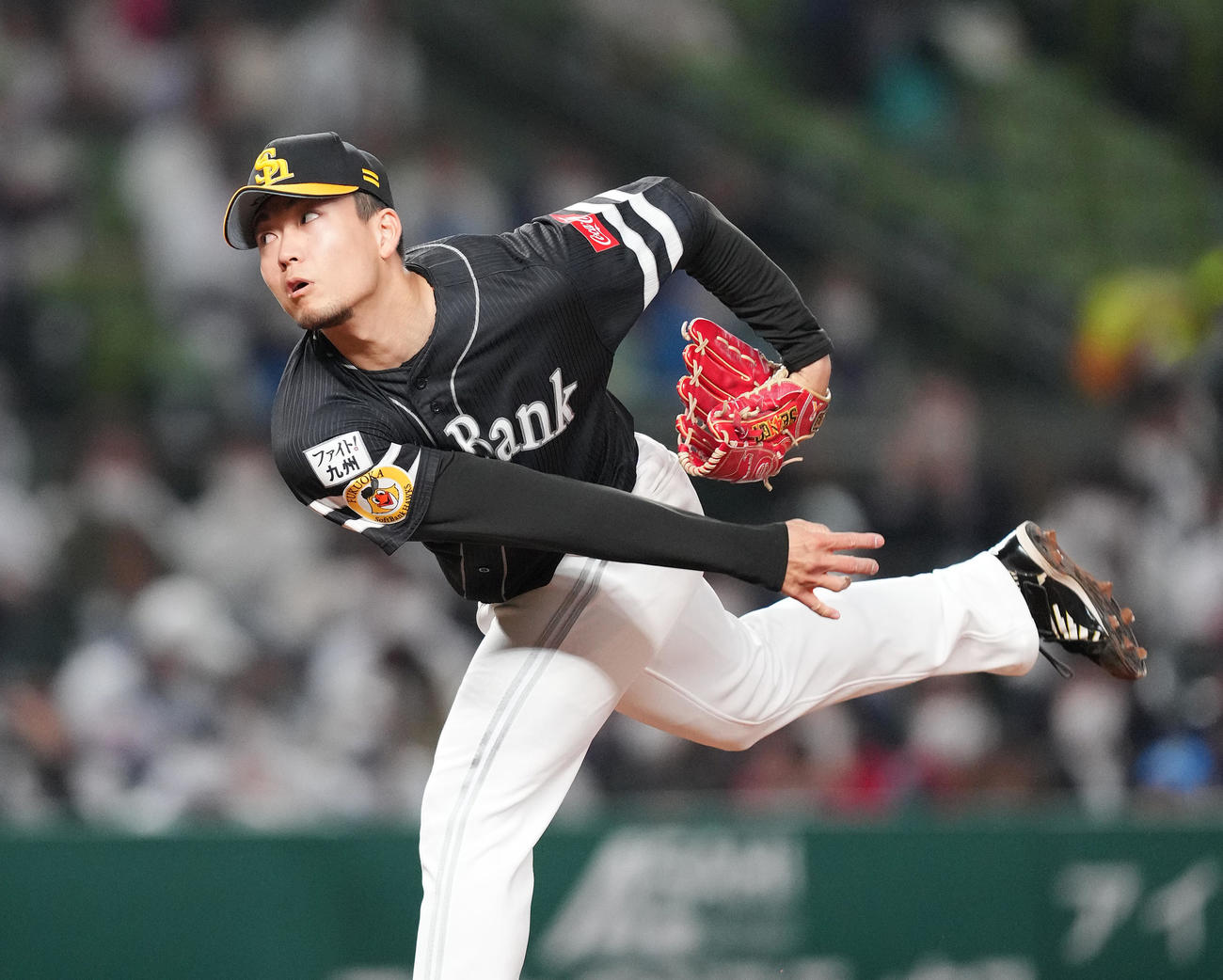 西武対ソフトバンク　ソフトバンク先発の千賀（撮影・菅敏）