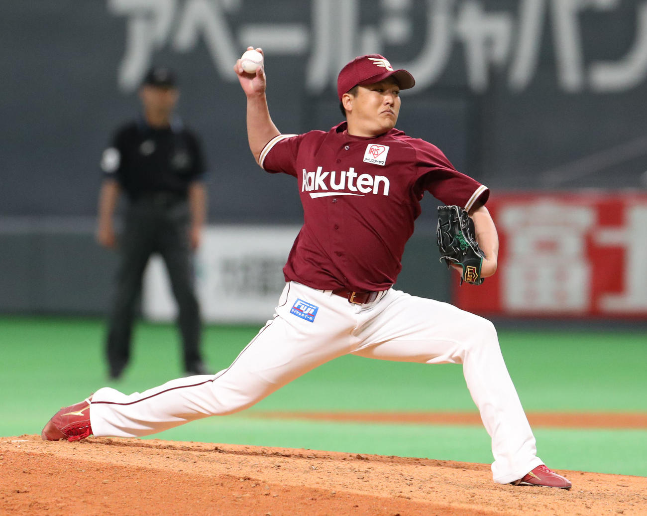 日本ハム対楽天　楽天2番手の石橋（撮影・佐藤翔太）
