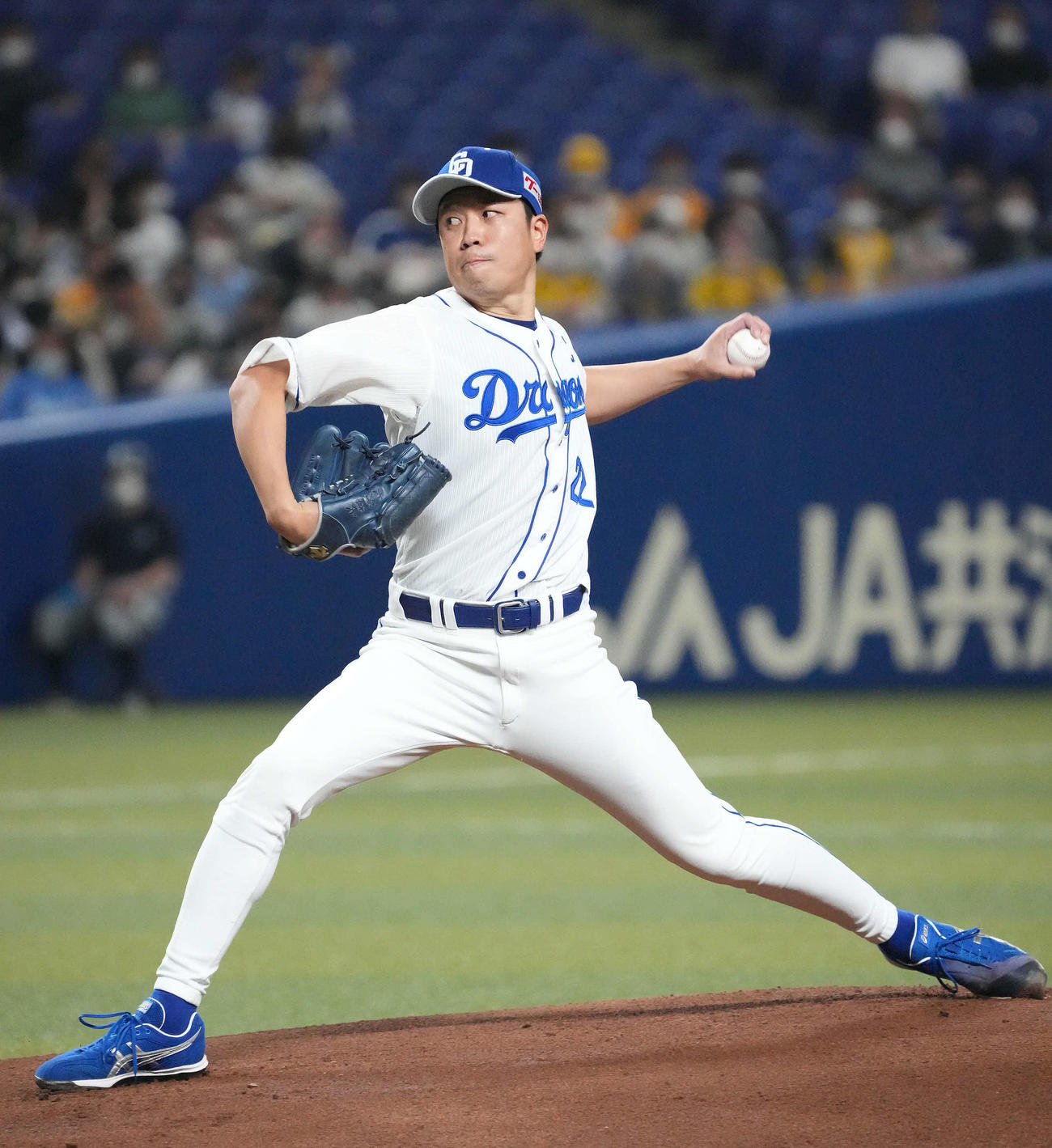 中日対阪神　中日先発の大野雄（撮影・森本幸一）