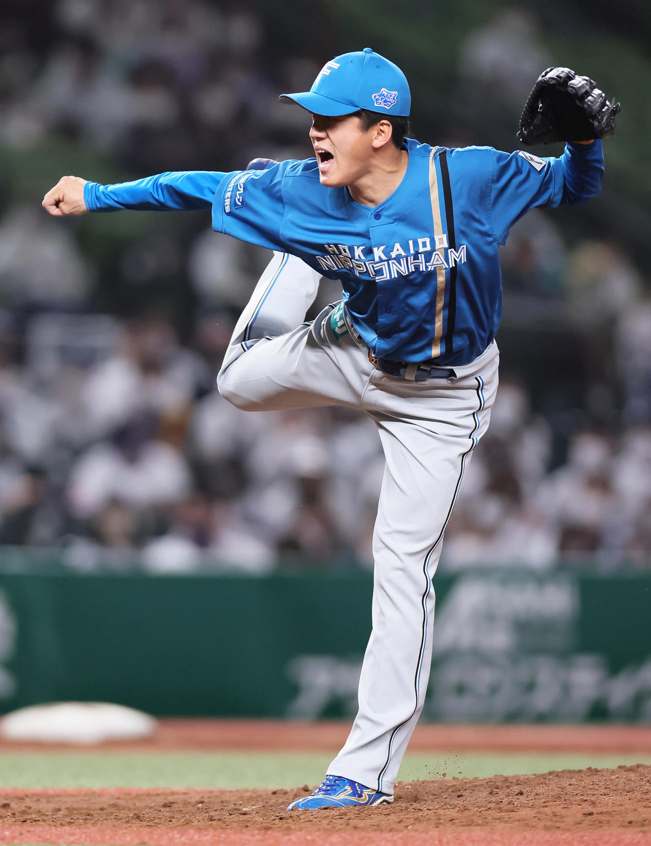 西武対日本ハム　9回から登板し試合を締めた日本ハム北山（撮影・足立雅史）