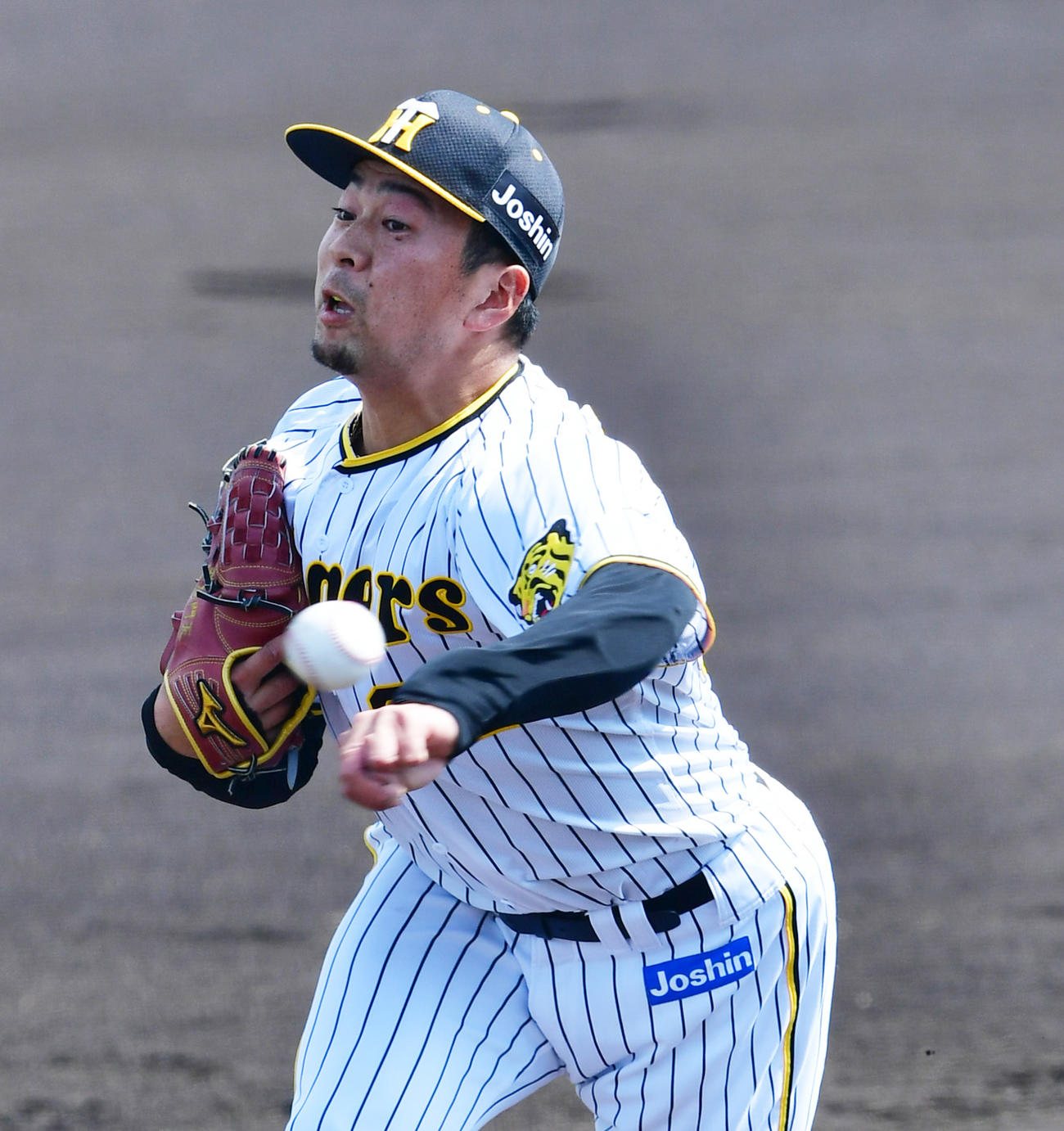阪神対中日　6回に登板する阪神渡辺（撮影・清水貴仁）