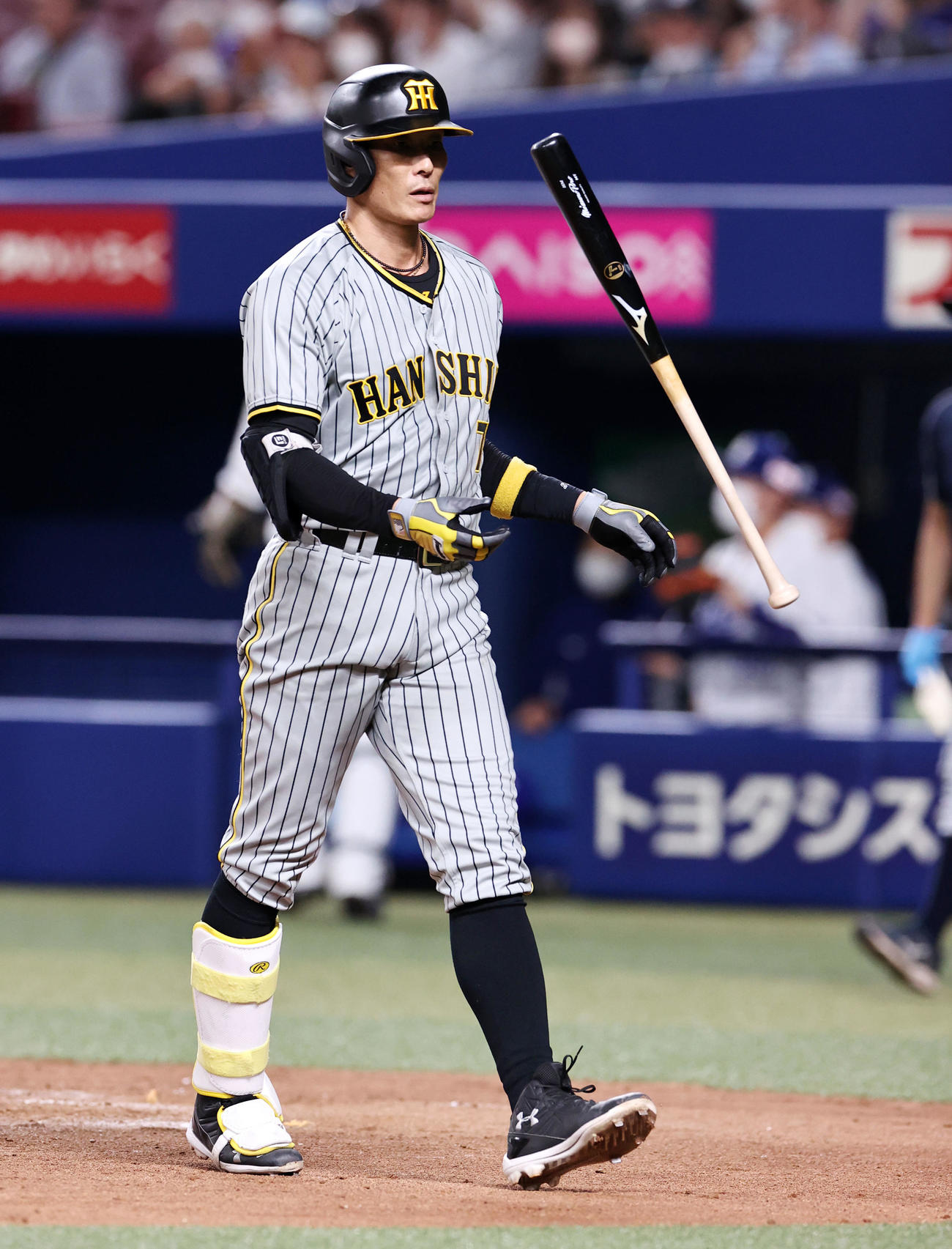中日対阪神　9回表阪神2死二塁、糸井は三振に終わる（撮影・加藤哉）
