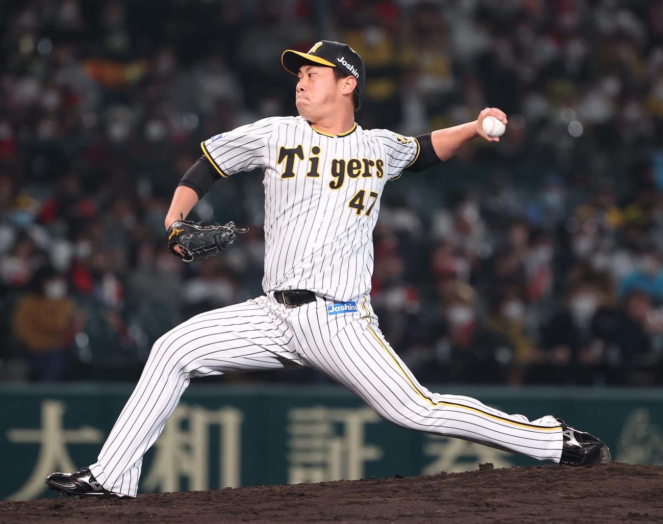 阪神桐敷拓馬（2022年4月8日撮影）