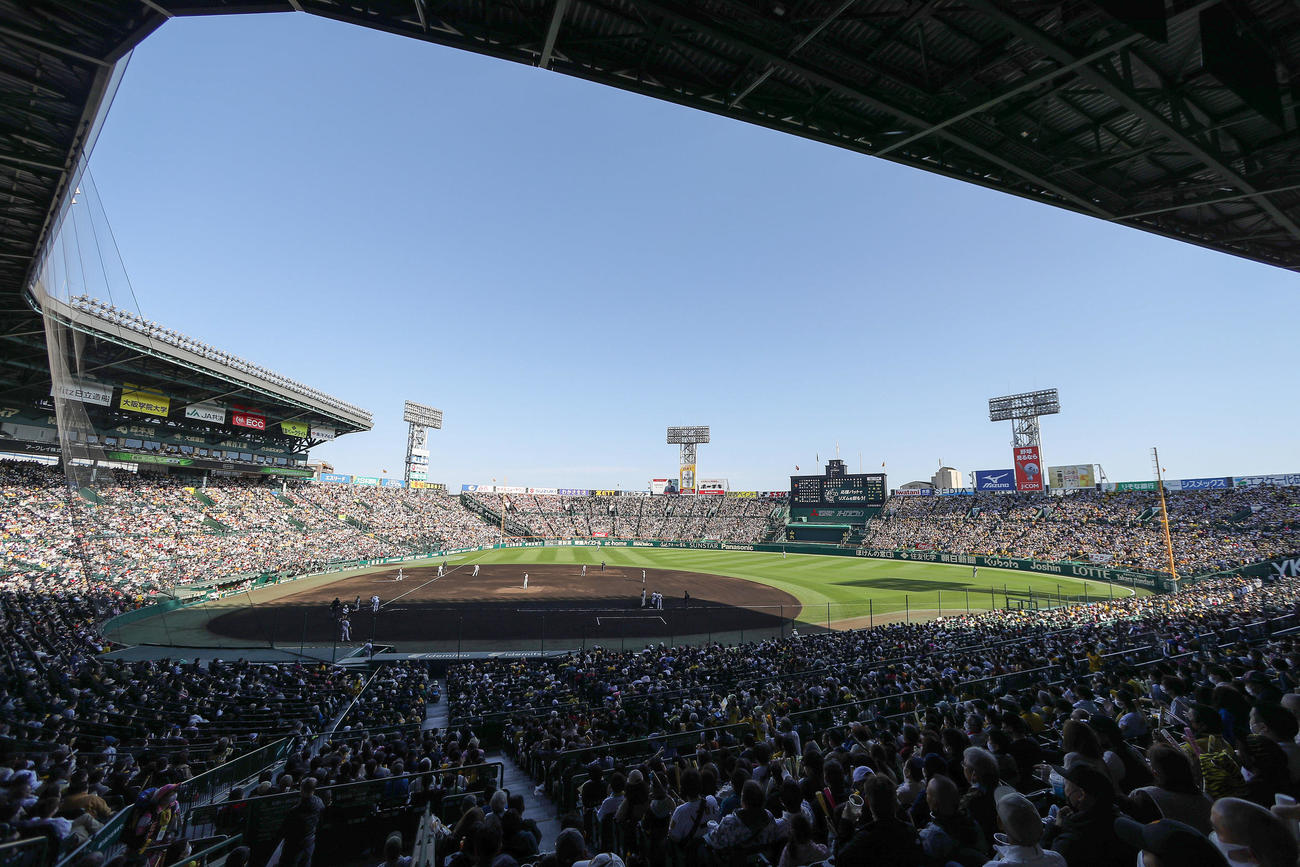 阪神対巨人　多くの観客が訪れた甲子園球場（撮影・前田充）