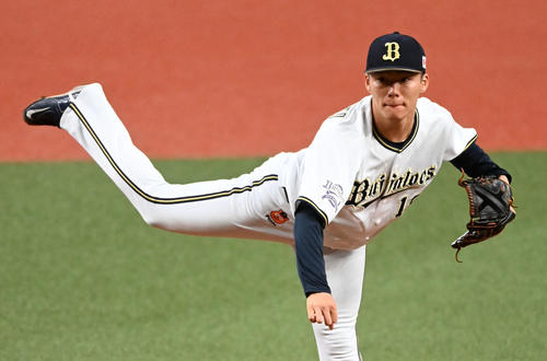 オリックス対ソフトバンク　オリックス先発の山本（撮影・前岡正明）