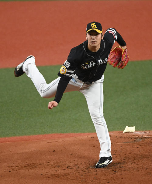 オリックス対ソフトバンク　ソフトバンク先発の石川（撮影・前岡正明）