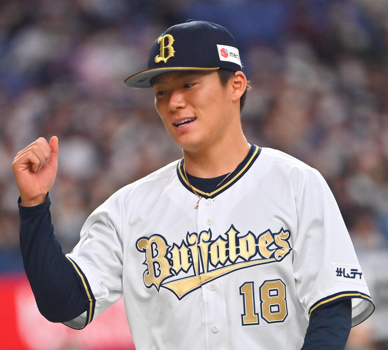 オリックス山本由伸（2022年4月2日撮影）