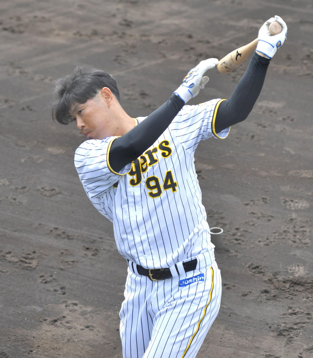 阪神原口文仁（2022年4月14日撮影）