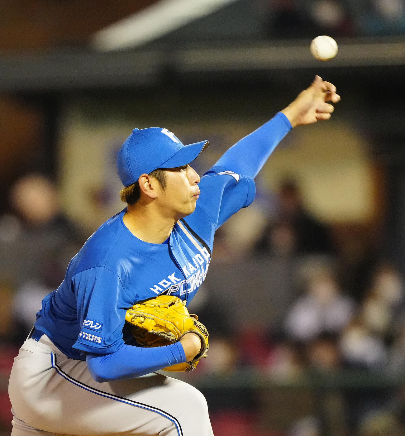 楽天対日本ハム　力投する日本ハム先発の加藤（撮影・江口和貴）