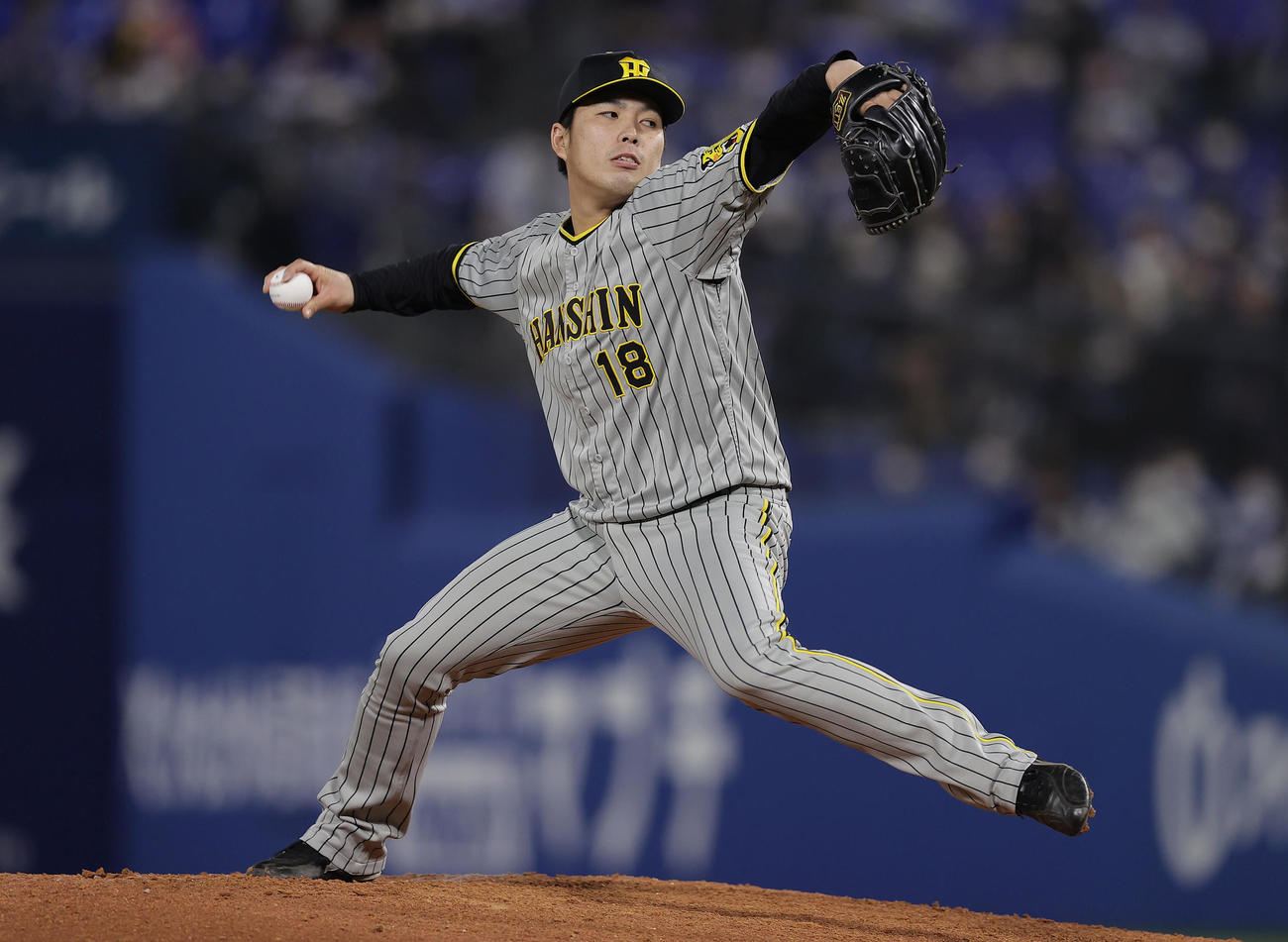 DeNA対阪神　阪神2番手で登板する馬場（撮影・前田充）