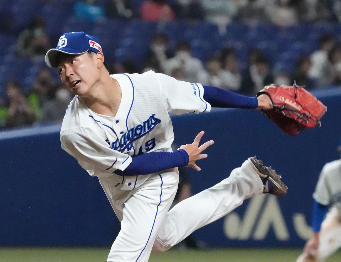 中日対ヤクルト　6回表、力投する中日先発の高橋宏（撮影・森本幸一）
