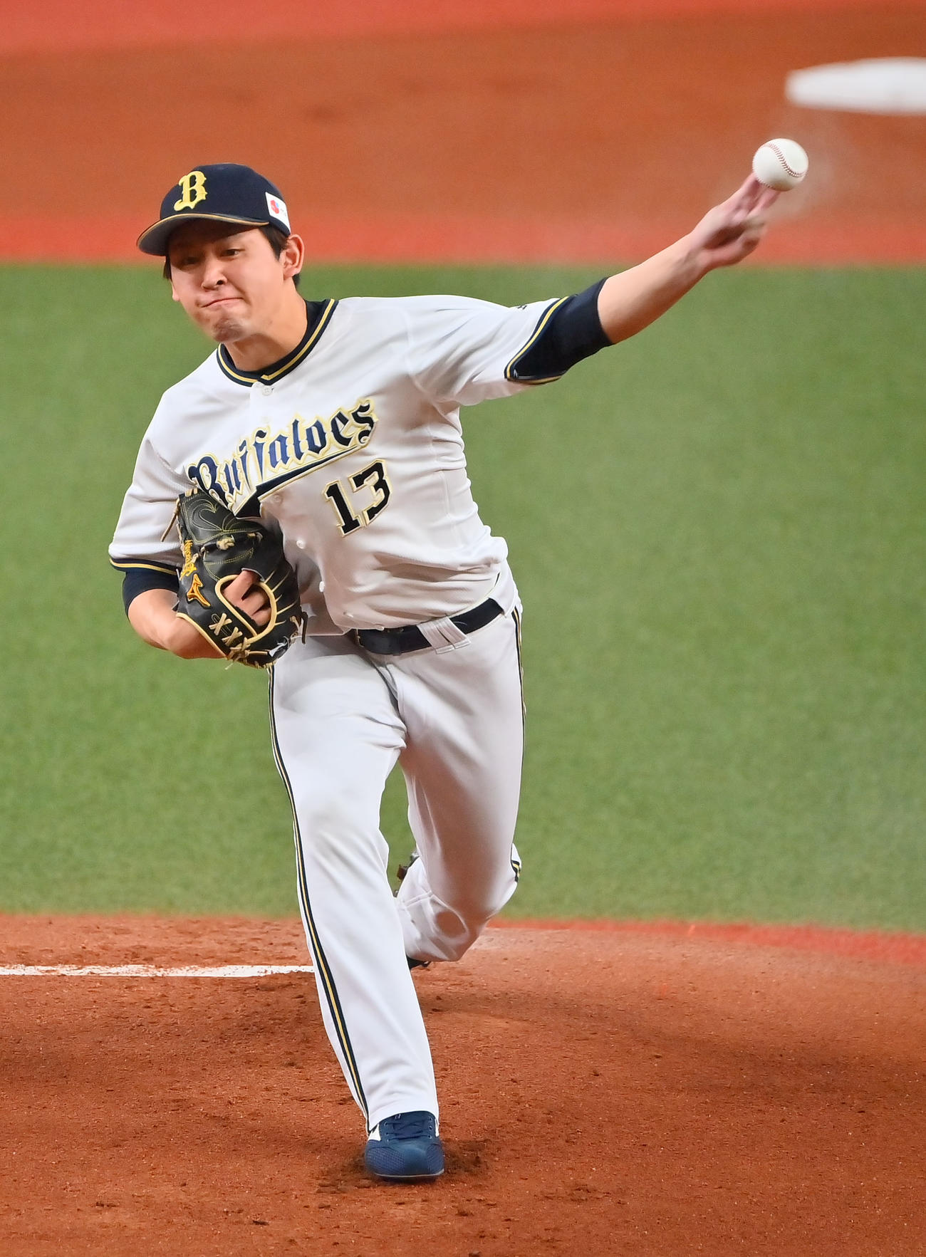 オリックス対ソフトバンク　オリックス先発の宮城（撮影・和賀正仁）