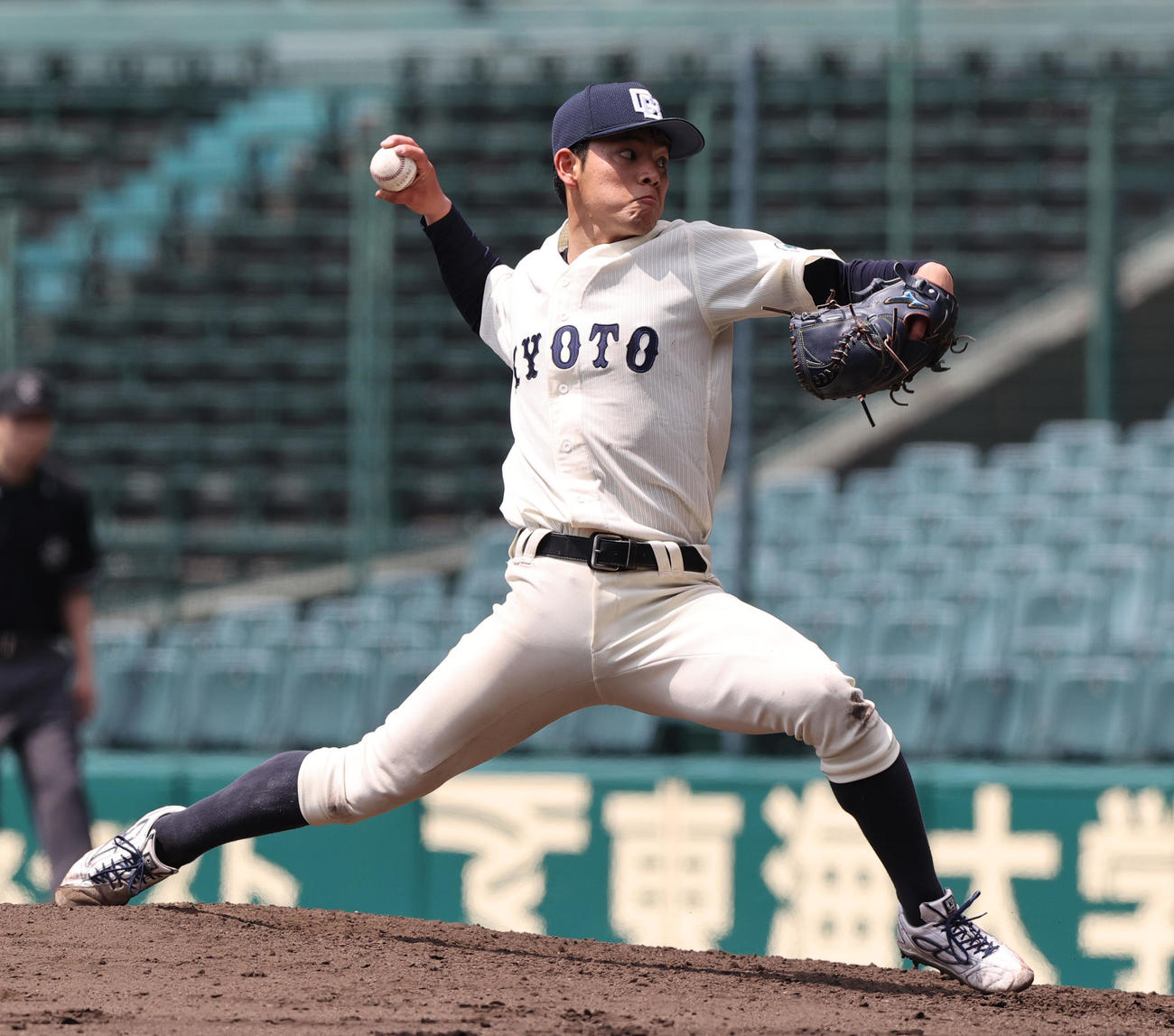 立命大対京大　京大先発の水江（撮影・上山淳一）