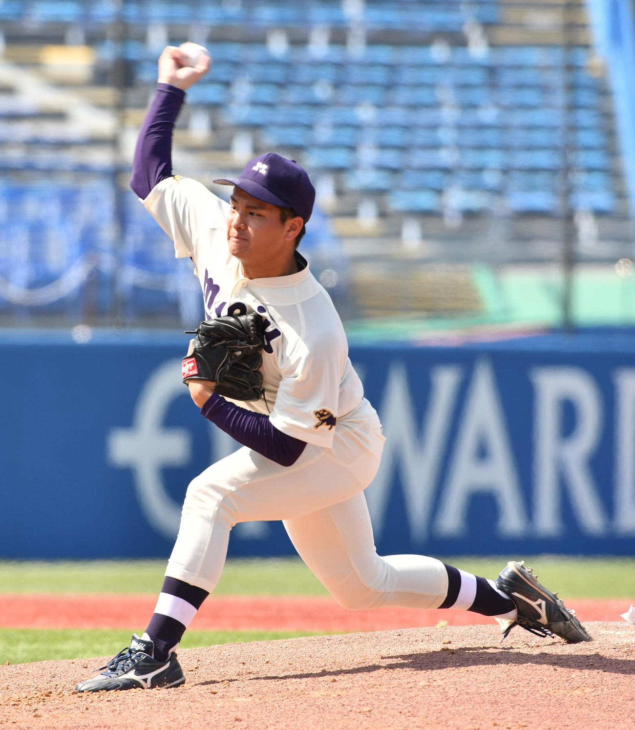 明大対早大　先発した明大・蒔田（撮影・柴田隆二）