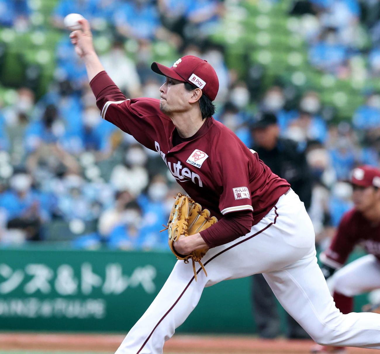 西武対楽天　力投する楽天先発の涌井（撮影・浅見桂子）