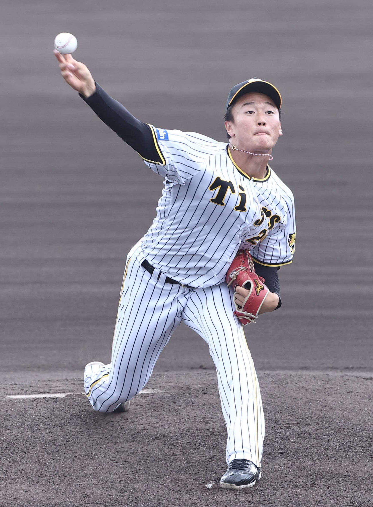 阪神ファーム対カナフレックス　5回無失点と好投した森木（撮影・上田博志）