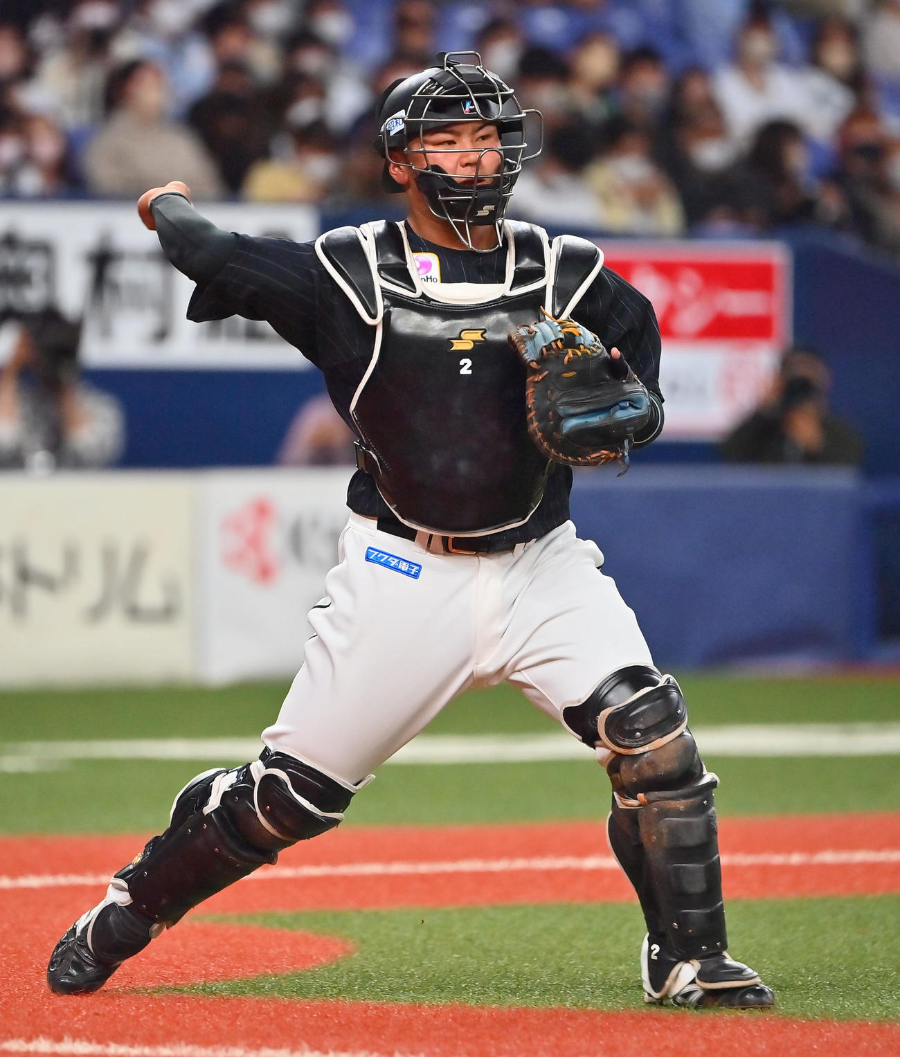 ロッテ松川虎生（2022年4月23日撮影）