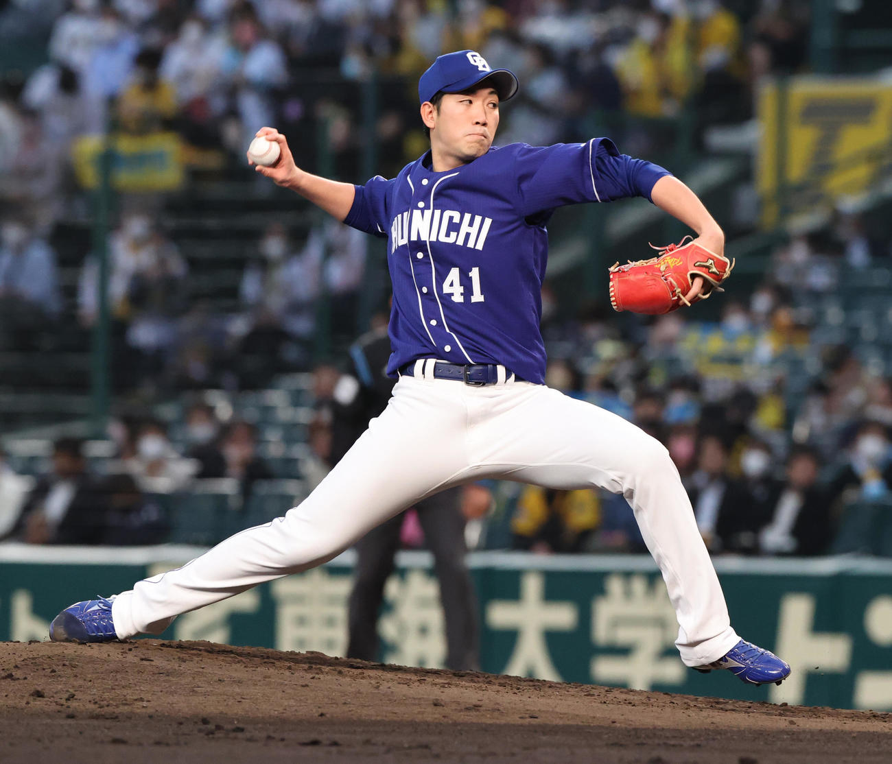阪神対中日　中日先発の勝野（撮影・上山淳一）